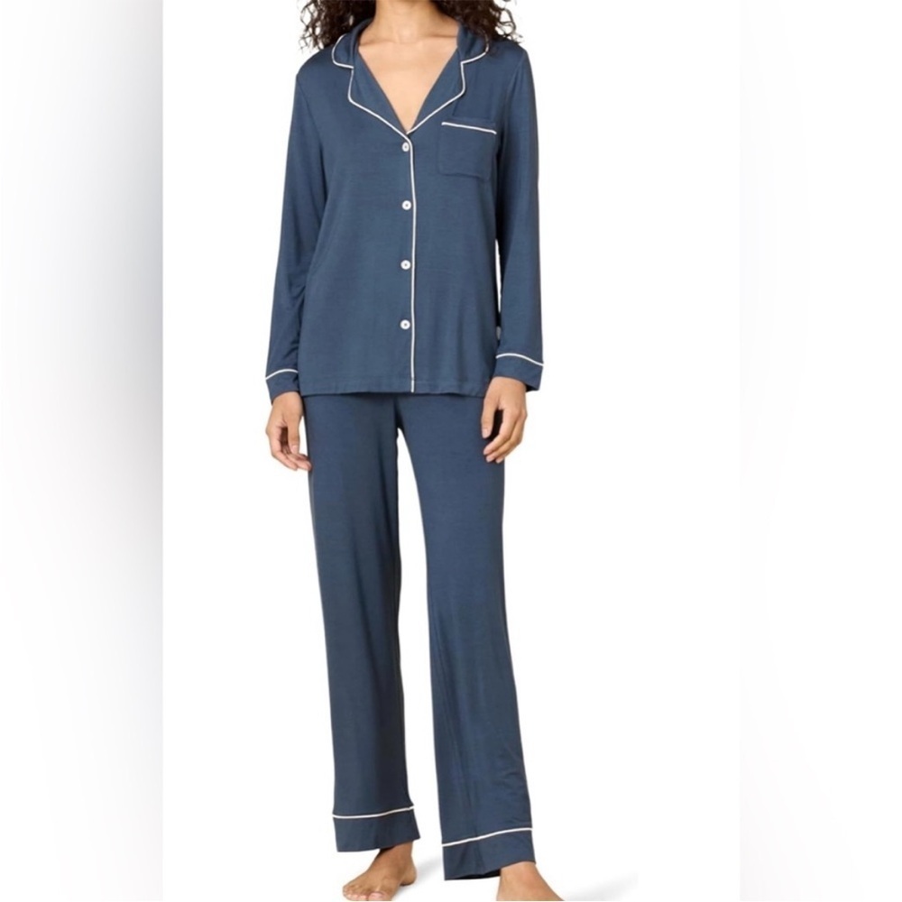 Sophia Grainge x Amazon Essentials Navy Pajama Set size XS cozy lounge NWOT 90s